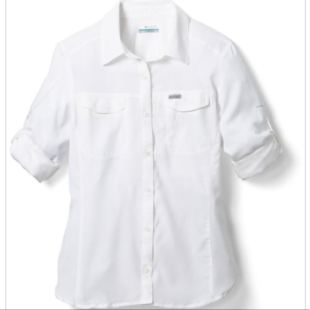 Columbia Silver Ridge Lite Long-Sleeve white Shirt Women’s size XL - Picture 12 of 12